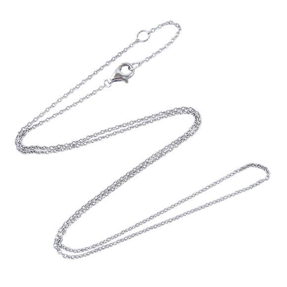 Cable Chain Necklace | Vintage Sterling Silver 925 | 17”-18” - Picture 1 of 4